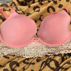 Two tone pink aerie lace push-up bra
